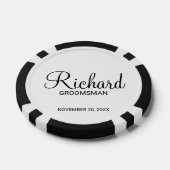 Modern script - speciaal gepersonaliseerd Groomsma Poker Chips (Enkel)