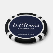 Modern script - speciaal gepersonaliseerd Groomsma Poker Chips (Enkel)