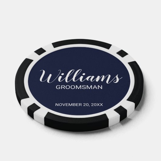 Modern script - speciaal gepersonaliseerd Groomsma Poker Chips (Enkel)