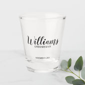 Modern script - speciaal gepersonaliseerd Groomsma Shot Glas