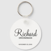 Modern script - speciaal gepersonaliseerd Groomsma Sleutelhanger (Voorkant)