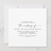 Modern Script Square Weddenschap Kaart (Voorkant)