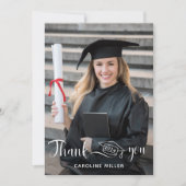 Modern Script Stijlvol Afstuderen Dank je kaart (Voorkant)