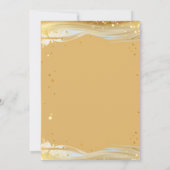 Modern script Stijlvolle chique gouden jurk verjaa Kaart (Achterkant)