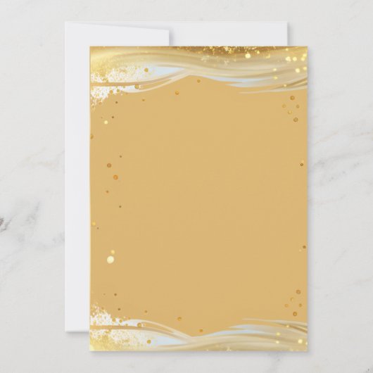 Modern script Stijlvolle chique gouden jurk verjaa Kaart (Achterkant)