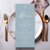 Modern Script Stofblauw Doop Menu