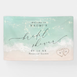 Modern Script strand harten vrijgezellenfeest welk Spandoek