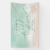 Modern Script strand harten vrijgezellenfeest welk Spandoek (Verticaal)