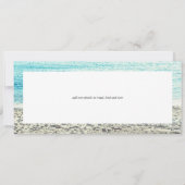 Modern script strandvliegtuig boarding pass bruilo kaart (Achterkant)