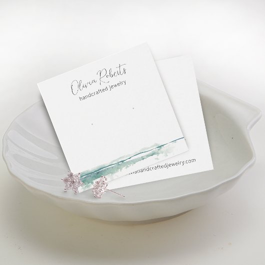 Modern Script Stud Oorbel Display Kaart