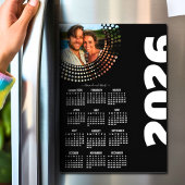 Modern Script Stylish 2026 Calendar Photo Magnet 