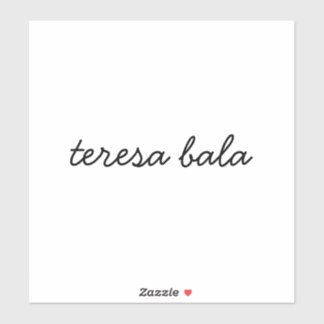 Modern Script Stylish Monogram Design Sticker