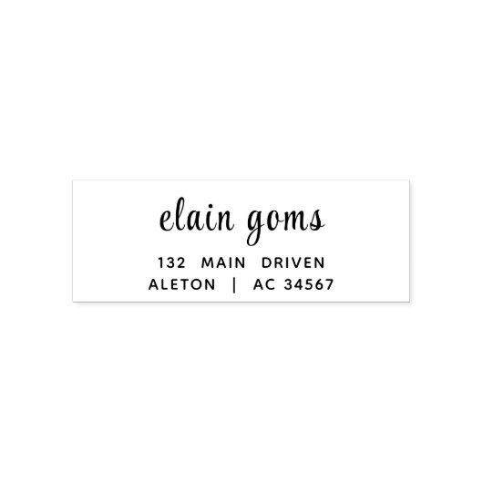 Modern Script | Stylish Trendy Return Address Zelfinktende Stempel (Design)