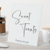 Modern Script Sweet Treats Reclamebord Met Voetstuk (Insitu)
