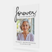 Modern Script Sympathy Photo Memorial Acryl Bord (Hoek)