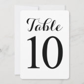 Modern Script Tafel 10 | Tafel Nummerskaart Kaart (Voorkant)