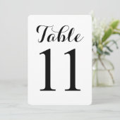 Modern Script Tafel 11 | Tafel Nummers Kaart (Staand voorkant)