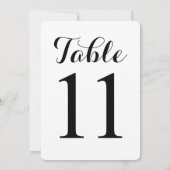 Modern Script Tafel 11 | Tafel Nummers Kaart (Achterkant)