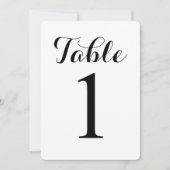 Modern Script Tafel 1 | Tafelnummerkaart Kaart (Voorkant)