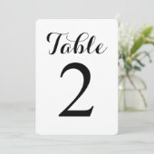 Modern Script Tafel 2 | Tafelkaartjes Kaart (Staand voorkant)