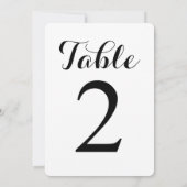 Modern Script Tafel 2 | Tafelkaartjes Kaart (Achterkant)