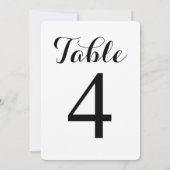 Modern Script Tafel 4 | Tafel Nummers Kaart (Achterkant)