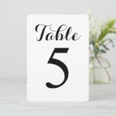 Modern Script Tafel 5 | Tafel Nummers Kaart (Staand voorkant)