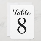 Modern Script Tafel 8 | Tafel Nummers Kaart (Achterkant)