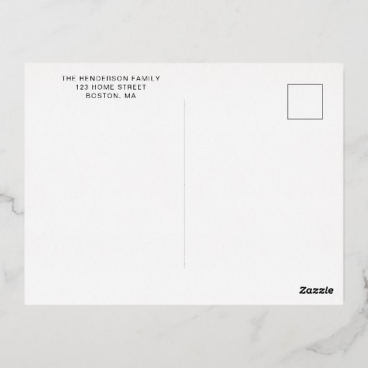 Modern script Taupe Merry Christmas Gold Folie Feestdagen Briefkaart (Achterkant)