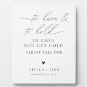 Modern script te hebben en te houden bruiloft teke fotoplaat (Voorkant)