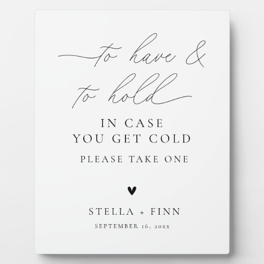 Modern script te hebben en te houden bruiloft teke fotoplaat (Voorkant)