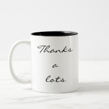 Modern Script Thank You Two Tone Gift mug