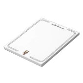 Modern Script Trendy  kreeft gepersonaliseerd Notitieblok (Linkerzijde)