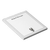 Modern Script Trendy kreeft gepersonaliseerd Notitieblok (Schuin)