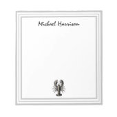 Modern Script Trendy kreeft gepersonaliseerd Notitieblok (Voorkant)