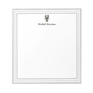Modern Script Trendy kreeft gepersonaliseerd Notitieblok