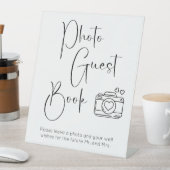 Modern Script Trouwdouche Foto Gastboek Reclamebord Met Voetstuk (Insitu)