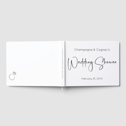 Modern Script Trouwdouche gastenboek (Volledig)