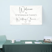 Modern Script Trouwdouche Welkom Spandoek (Beurs)