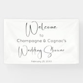 Modern Script Trouwdouche Welkom Spandoek (Horizontaal)