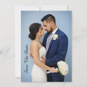 Modern Script Trouwfoto Save The Date