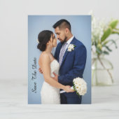 Modern Script Trouwfoto Save The Date (Staand voorkant)