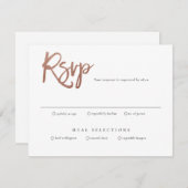 Modern script trouwkaart rsvp kaart (Voorkant / Achterkant)