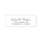 Modern Script Trouwretouradres Rubberstempel (Afrduk)