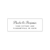 Modern Script Trouwretouradres Zelfinktende Stempel (Design)
