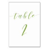 Modern script trouwtafel nummer kaart 2 (Voorkant)