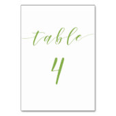 Modern script trouwtafel nummer kaart 4 (Voorkant)