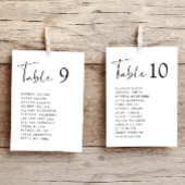 Modern Script Trouwtafel Zitkaart Kaart