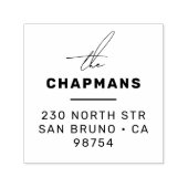 Modern Script & Typografie Gepersonaliseerd adres Zelfinktende Stempel (Design)