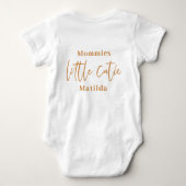 Modern script typografie kleine cutie baby baby bo romper (Achterkant)